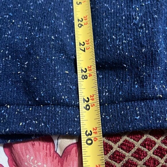 J JILL blue speckled cardigan sweater. One button closure. XL - Picture 10 of 12